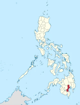 Davao (Mt. Apo) on the map of the Philippines